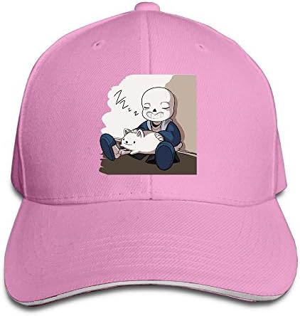 Funny Sleep Sans Video Game Pink Unisex Sandwich Snapback Cap Adjustable