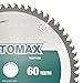 TOMAX 7-1/4-Inch 60 Tooth TCG Aluminum and Non-Ferrous Metal Saw Blade with 5/8-Inch DMK Arbor