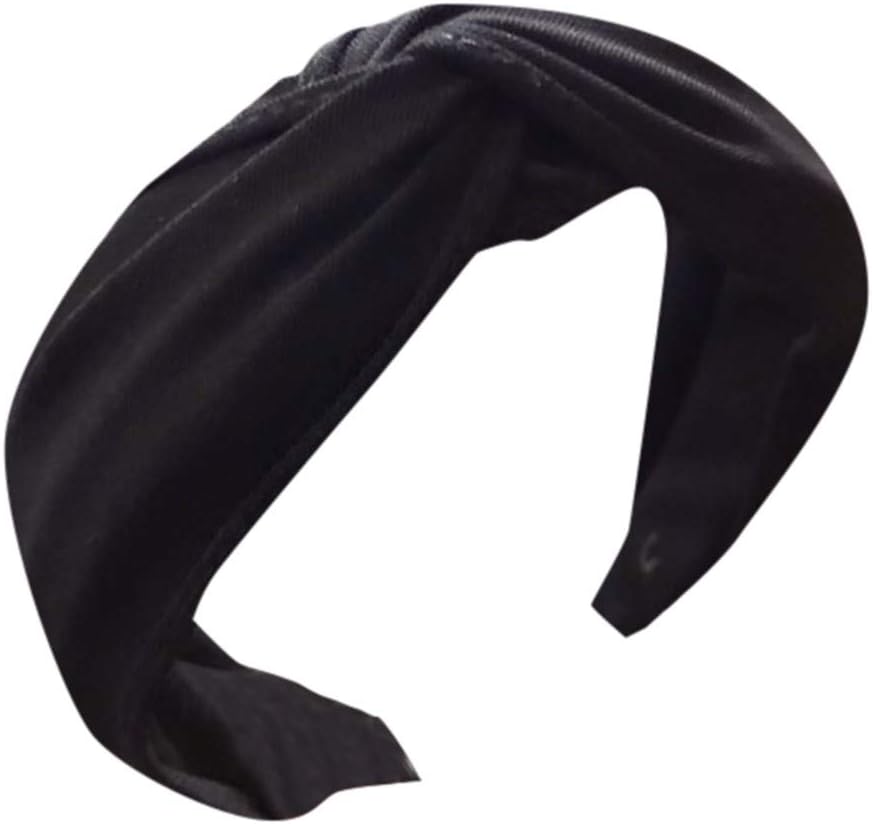 Aiserkly Women's Cloth Handmade Cross Knitted Hook Hook Wide Side Headband Headband Ladie