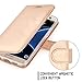 FYY Luxury PU Leather Wallet Case for Samsung Galaxy S7 Edge, [Kickstand Feature] Flip Phone Case Protective Cover with [Card Holder] [Wrist Strap] for Samsung Galaxy S7 Edge Gold