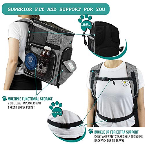 image for PetAmi Pet Carrier Backpack for Small Cats, Dogs, Puppies | Ventilated