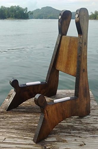 Wooden Acoustic Guitar Stand with a Dark Walnut Stain