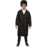 Men's Rabbi Hat With Payes - Adult Costume Accessory For Halloween & Theater