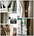 EleCharm 1 Pair Handmade Natural Cotton Thread Spiral Magnetic Curtain Tieback Holdback Clip (Coffee)