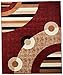 Sweet Home Stores Red Color Modern Circles Design Area Rug (7'10