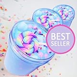 iWeller 2018 Jumbo Blue Unicorn Birthday Candy Cake Fluffy Cloud Slime Scented Therapeutic Putty, Cotton Candy Slime Supplies Stress Relief Toy Scented Sludge Toy for Girls and Boys 4 OZ. (Blue Cake)