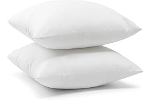 15x15 Pillow Inserts Set of 2, Soft & Breathable Throw Pillow Inserts with Zipper Closure Washable and Lightweight for Cushio