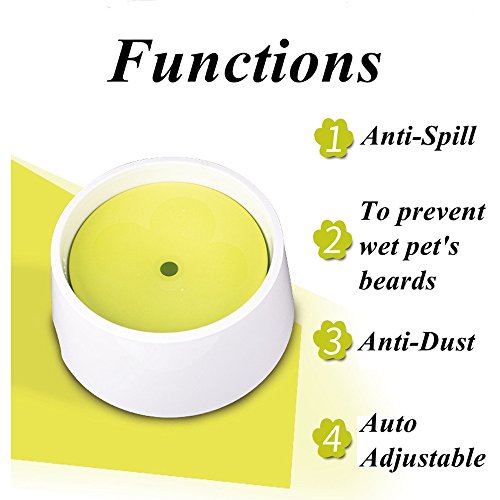 Vndaxau Dog Water Bowl Large No Spill 1000ML, Innovative Dog Cat Feeder 2 in 1, Anti-Overturn,Anti-Dust,Anti-Choking