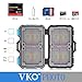 VKO Memory Card Case,Memory Card Holder,SD Card Case,SD Card Holder,CF Card Case,CF Card Holder,SDHC SDXC Micro SD Card Case Holder Protector Organizer Box with Carabiner for 4 CF/8 SD/12 MSD Cards