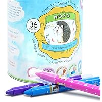 NOYO 36 Colors Gel Crayons for Toddlers and Kids | Non Toxic | 3 in 1 Washable Bolder Crayons-Pastel-Watercolor Paint Effects
