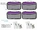bago Packing Cubes For Travel - 10 Set Luggage and Accessories Organizer System (PCN-4S-Purple)