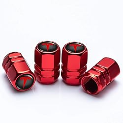 4pcs Car Tire Valve Caps Dust Caps for Tesla with