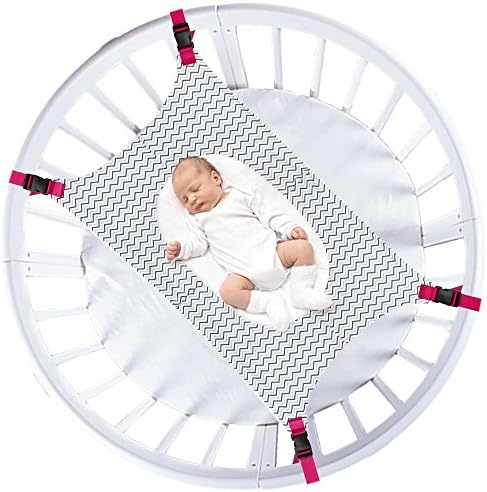 NEEDOON Newborn Baby Crib Hammock, Bassinet Hammocks Bed,Durable Material,Adjustable Straps (Light Grey)