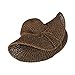 Tinksky Summer Sun Hat Beach Straw Cap Folding Women's Wide Floppy Brim Hat,Brown Coffee, head size 56cm-58cm