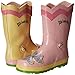 Kidorable Lotus Flower Yellow and Pink Natural Rubber Rain Boots