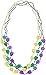 Beistle 50562 3-Pack Mardi Gras Mask Beads, 48-Inch