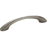 Amerock 3-3/4" Vaile Satin Nickel Drawer Pull | 3-3/4 inch (96mm) Center-to-Center Mounting Distance and 4-13/16 inches Overall Length, Durable Zinc Cabinet Hardware