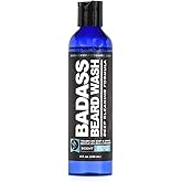 Badass Beard Care Beard Wash for Men - Makes Your Beard Smell Fresh and Clean, Keeps Beard Hair Light, and Skin Hydrated and Refreshed, 8oz