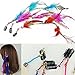 Set of 6 Handmade Boho Hippie Hair Extensions with Feather Clip Comb Hairpin Headdress DIY Accessories for Women Lady