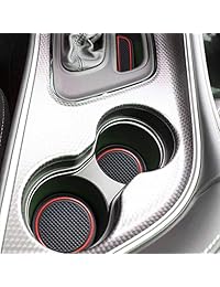 Vincool   Juego de accesorios antideslizantes antipolvo personalizados para vaso, puerta, consola para Dodge Challenger 2015 2016 2017 2018 2019   11 piezas