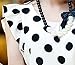 Women Sexy Summer Chiffon Polka Dot Blouse Ruffle Sleeve Office Lady Shirts