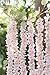 Ling's moment Pack of 10 Blush Pink Wisteria Artificial Flower Garland Eucalyptus Garland Wedding Ceremony Arch Hanging Flowers Decor