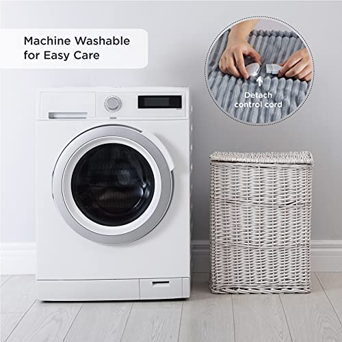 Bedsure Heated Blanket Electric Throw Soft Ribbed Fleece Fast Heating