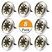 Dekugaa Solar Ground Lights - 8 LED Solar Garden Lights Outdoor，Disk Lights Waterproof In-Ground Outdoor Landscape Lighting for Lawn Patio Pathway Yard Deck Walkway Flood Light