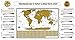 Deluxe Wordsworth & Black World Map to Scratch Off - Premium Personalized World Map For Any Traveler