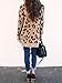 ZESICA Women's Long Sleeves Open Front Leopard Print Button Down Knitted Sweater Cardigan Coat Outwear with Pockets