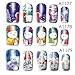 Spdoo 12 Designs in 1 set Winter Snowflake Full Wraps Nail Art Water Transfer Stickers Christmas Style Manicure Decal DIY