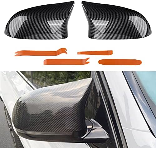 Carbon Fiber Mirror Covers For BMW X3 F25, X4 F26, X5 F15, X6 F16 – Replacement Left & Right