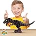 CifToys Ultimate Tyrannosaurus Rex Dinosaur Toys–Large & Realistic Jurassic T-Rex Action Figure with Real Sounds, Walking, Moving & Glowing Dino Figurine, Battery Powered (Brown)