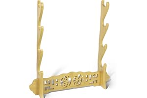YCXYQ Wood Color - 4 Layer Bamboo Flute Display Stand Flute Stand Musical Instrument display Rack Xiao Bawu Display Stand Sword Stand Samurai Sword Stand Bamboo Seat Nanzhu Rack