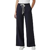 Noxlyric Women's Wide-Leg Sweatpants,Side Slits Straight-Leg High-Waist Comfortable Casual Pants