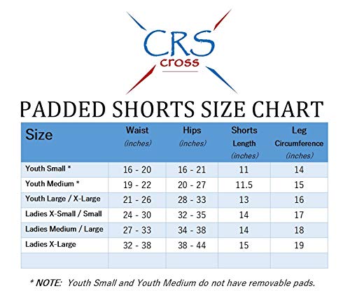 image for CRS Cross Padded Figure Skating Shorts - Youth Crash Butt Pads for Hip