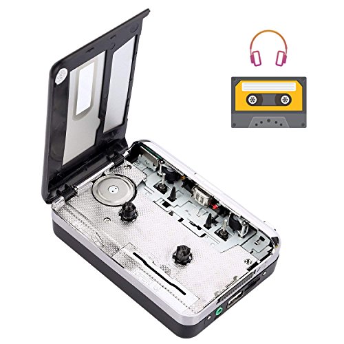 GEEKLIN Cassette Player Tape to MP3 Converter Retro Walkman Auto Reverse Portable Audio Tape Player with Earphones, No Need Computer