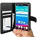 LG G4 Case, Abacus24-7 [Wallet Series] with Flip Cover & Stand, Black