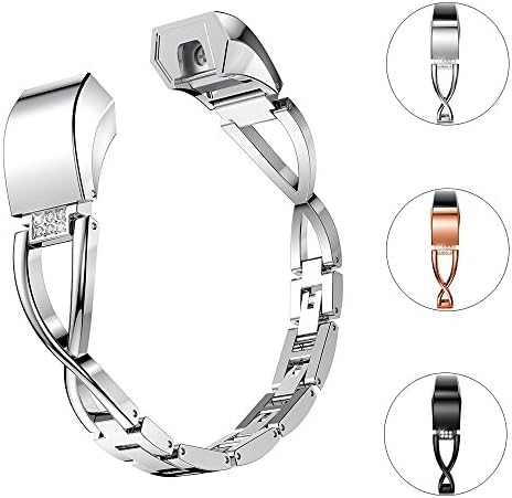 ToPoPo For Fitbit Alta Bands/Fitbit Alta HR Bands, Replacement Fitbit Alta band Strap Braclete Accesssories for Women Men Fitbit Alta HR Metal band