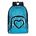 SIWA MARY Reversible Sequins School Backpack for Girls Students Magic Glitter Mermaid Lightweight Travel Backpack