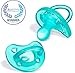 Chicco PhysioForma 100% Soft Silicone One Piece Pacifier for Babies 6-16 Months, Teal, Orthodontic Nipple, BPA-Free, 2-Count in Sterilizing Case primary