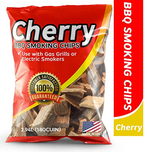 Smoking Wood Chips Cherry Flavored, 2Lbs Wood Chips for Smokers & Grills, Bake, Roast, Braise and BBQ | USA Made - Thumbnail 5