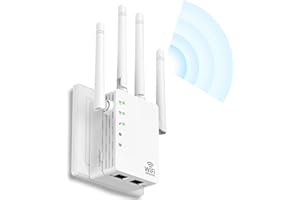 BAILIXIN WiFi Extender, Long Range Internet Booster, WiFi Range Extender Covers Up to 12880 Sq. ft & 105 Devices, Dual Band 5GHz/2.4GHz, Supports Ethernet Port, 1200Mbps WiFi Extender
