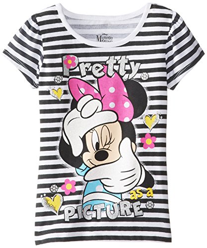 Disney Little Girls' Minnie Mouse Pretty Picture Short-Sleeve T-Shirt
