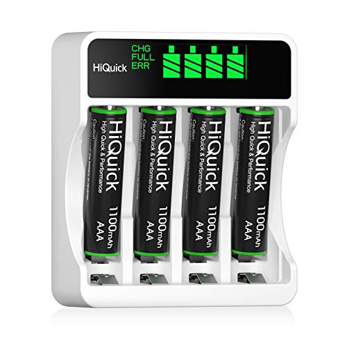 HiQuick AAA Rechargeable Batteries with Charger AAA NiMH Rechargeable