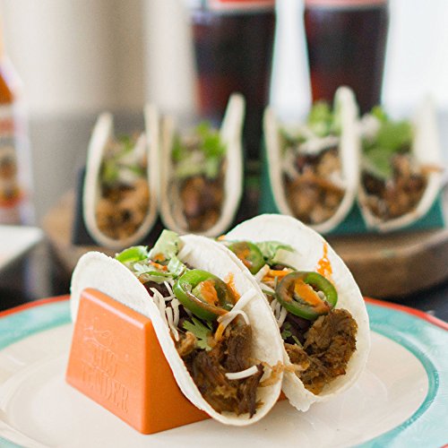 Taco Tender - Oven, Microwave, Dishwasher Safe Taco Holder (2, Orange)