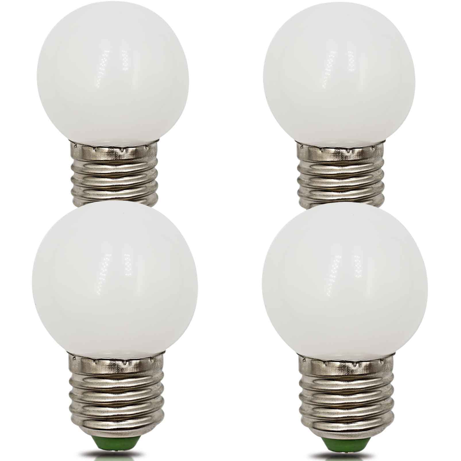 MJIUZHOU 4 Pack E27 Dimmable LED Light Bulbs Equivalent 35W 30W Halogen Warm White 3000k 4W 400Lm 220V 230V Edison Screw Energy Saving G45 Base Golf Ball Lamp