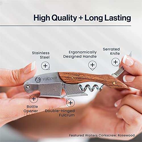 Hicoup Wine Opener Professional Corkscrews for Wine Bottles w/ Foil