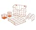 PAG Rose Gold Office Supplies 5 in 1 Desk Organizer Set - Hanging File Organizer, File Tray, Letter Sorter, Pencil Holder and Sticky Note Holder