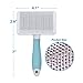YOOHUG Retractable Dog Brush and Cats Brushes for All Hair Types, Self Cleaning Slicker Brush Best Pet Shedding Tools Pet Grooming Brush, Blue